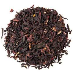 Organic Hibiscus Herbal Tea - A caffeine-free herbal tea with a tart, cranberry-like flavor and a vibrant red hue, perfect for a refreshing experience