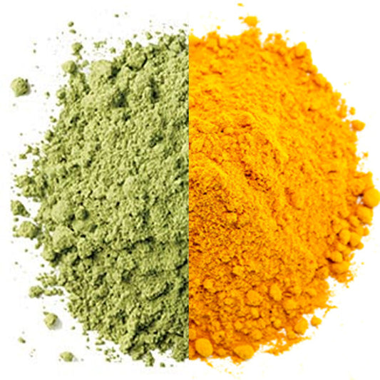 Organic Turmeric Matcha Tea - A powerful blend of vibrant matcha green tea and earthy turmeric, offering a smooth, antioxidant-rich, and energizing experience.