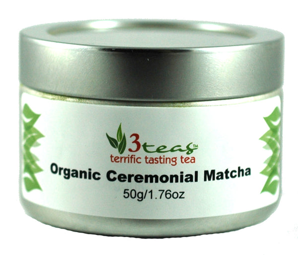 Organic Ceremonial Matcha Tea - Premium, vibrant green tea powder with a rich, smooth flavor, perfect for traditional whisking or modern recipes