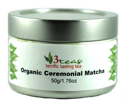 Organic Ceremonial Matcha Tea - Premium, vibrant green tea powder with a rich, smooth flavor, perfect for traditional whisking or modern recipes