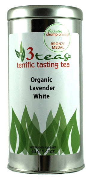 Organic Lavender White Tea - A delicate blend of white tea and soothing lavender blossoms, offering a floral and calming tea experience.
