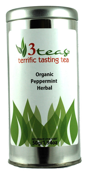 Organic Peppermint Green Tea - A refreshing blend of green tea and natural peppermint leaves for a soothing, invigorating experience