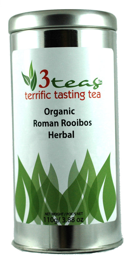 Organic Roman Rooibos Herbal Tea - A caffeine-free herbal tea with earthy, nutty notes and a smooth, naturally sweet flavor, perfect for relaxation.