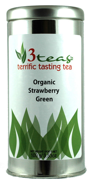 Organic Strawberry Green Tea - A refreshing blend of organic green tea and sweet, juicy strawberry flavors for a delightful and fruity tea experience