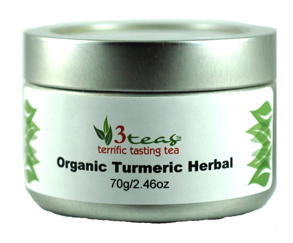 Organic Turmeric Herbal Tea Powder - A vibrant, earthy blend of turmeric with warming spices, rich in antioxidants and perfect for a soothing tea experience