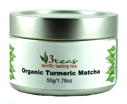 Organic Turmeric Matcha Tea - A powerful blend of vibrant matcha green tea and earthy turmeric, offering a smooth, antioxidant-rich, and energizing experience.