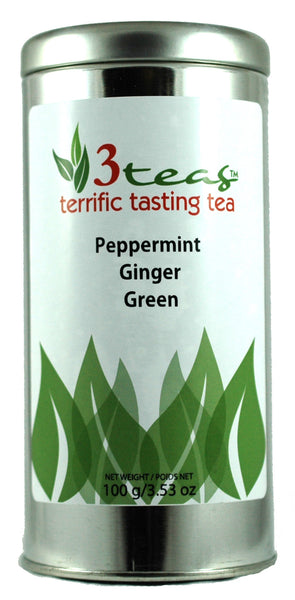 Peppermint Ginger Green Tea - A refreshing blend of green tea, zesty ginger, and cool peppermint for a soothing and invigorating tea experience.