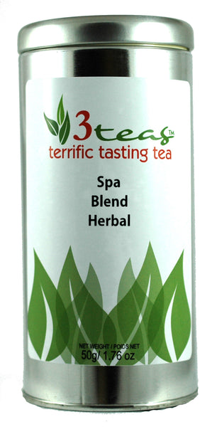 Spa Blend Herbal Tea - A calming, caffeine-free infusion of soothing herbs and delicate botanicals, perfect for relaxation and rejuvenation.