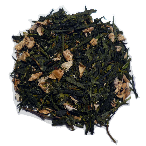 Peppermint Ginger Green Tea - A refreshing blend of green tea, zesty ginger, and cool peppermint for a soothing and invigorating tea experience.
